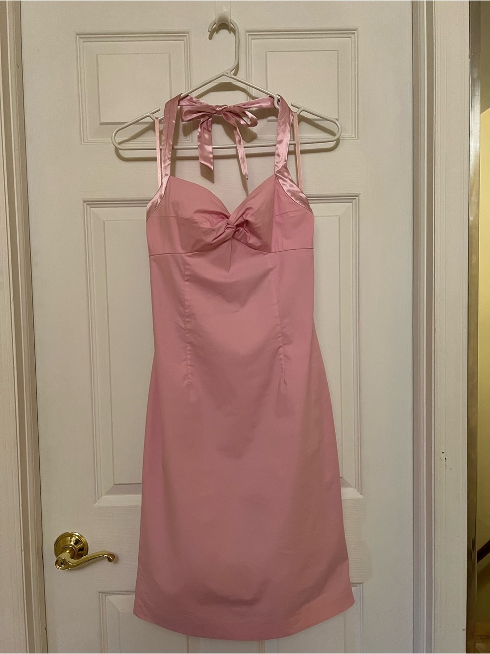 Express Pink Halter Midi Dress
